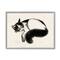 Stupell Industries Relaxed Pet Cat Bushy Black Tail in Gray Frame Wall Art